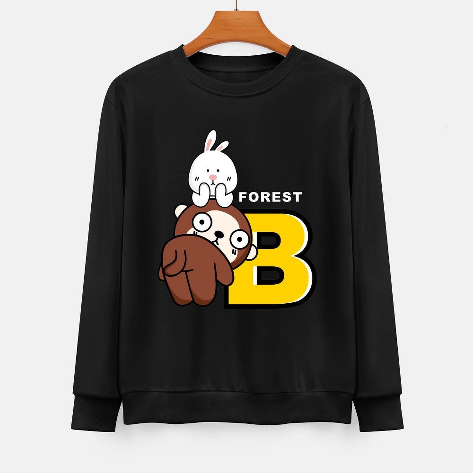 Front Patterned Long Sleeve TopEasyWear Softstyle